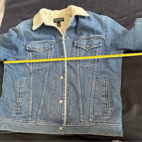 Ralph Lauren Jeans Vtg Women’s 1X Denim Trucker Jacket Sherpa Lined Barn Jacket - Picture 8 of 11